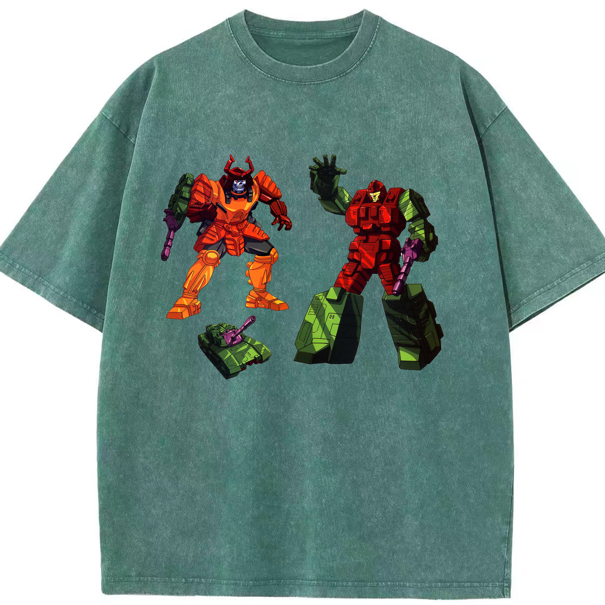 （画像用）  綿100% ヴィンテージ風 半袖Tシャツ（フロントプリント）